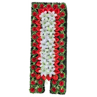 Decorated grave frame made of artificial needles