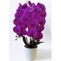 Artificial orchid pot 2 branch