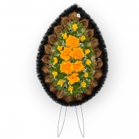 A funeral wreath decorated №076